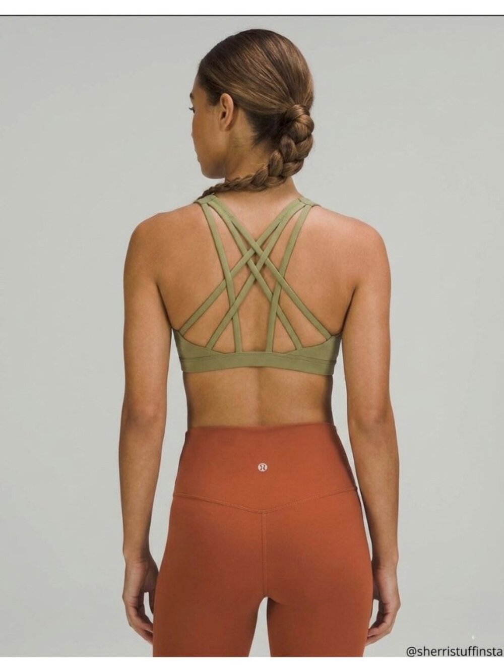 Lululemon Free To Be Serene Bra Bronze Green Yoga Sports Activewear 8 C/D